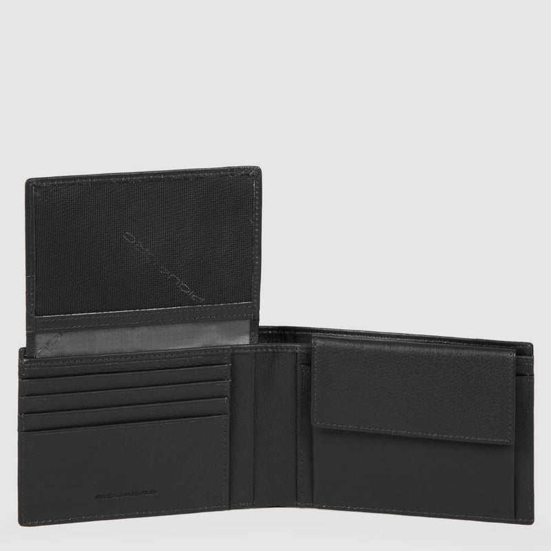 Men’s wallet with flip up ID window, coin pocket