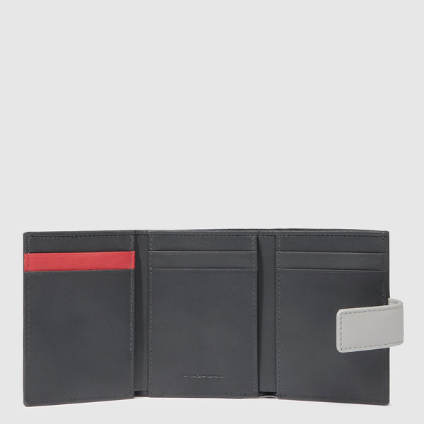 Pocket trifold men's wallet with money pocket