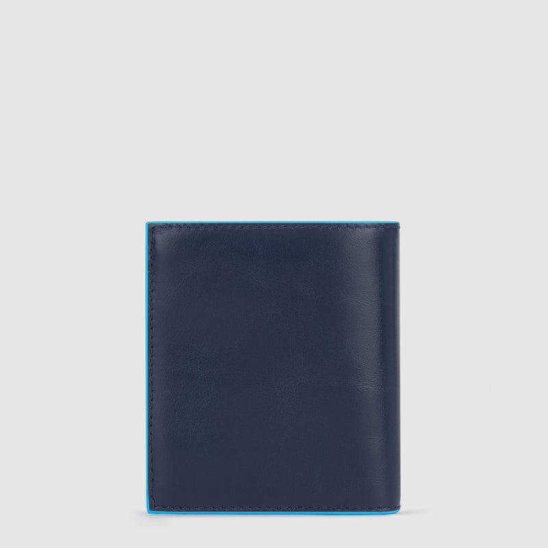 Vertical men’s wallet with coin pocket