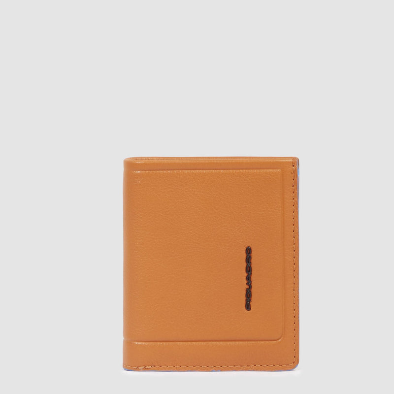 Vertical men’s wallet with coin pocket