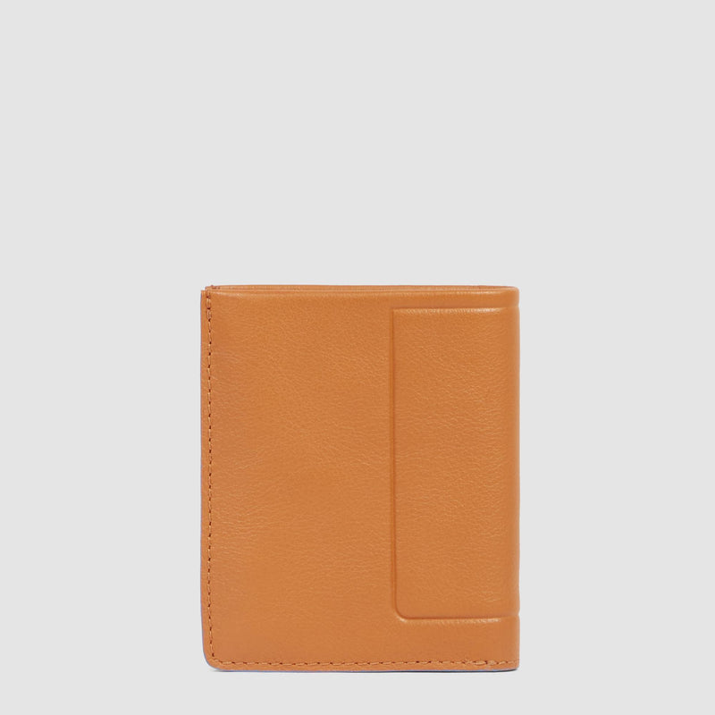 Vertical men’s wallet with coin pocket