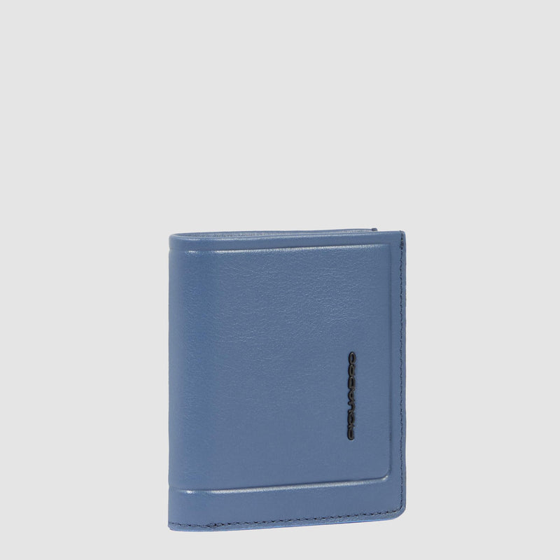 Vertical men’s wallet with coin pocket