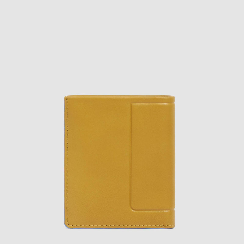 Vertical men’s wallet with coin pocket