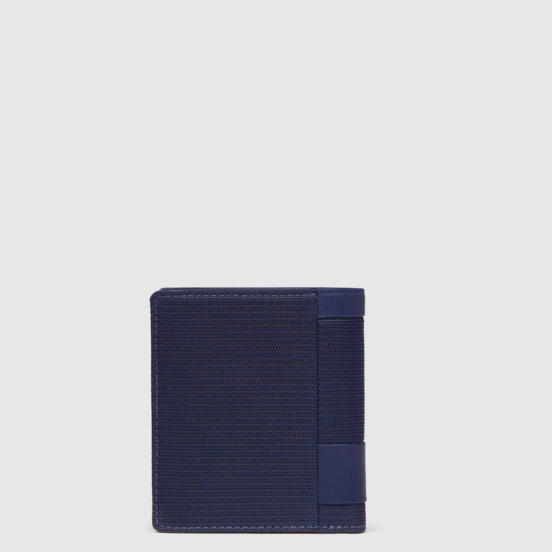 Vertical men’s wallet with coin pocket