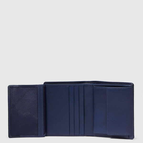 Vertical men’s wallet with coin pocket