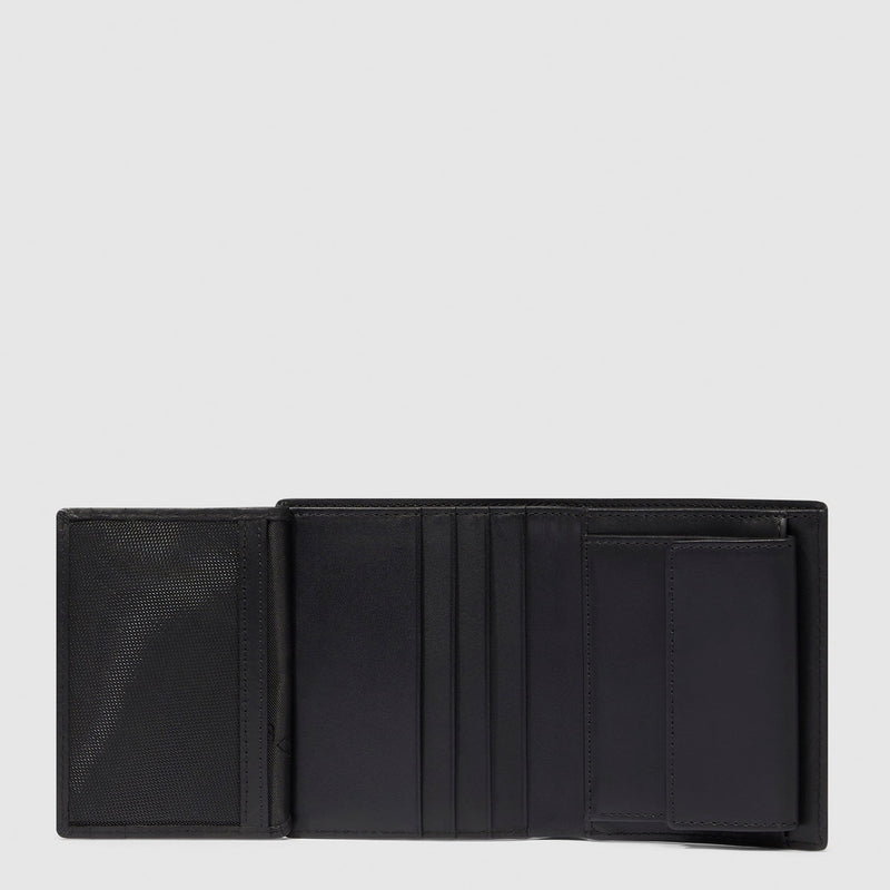 Portefeuille homme vertical avec porte-monnaie