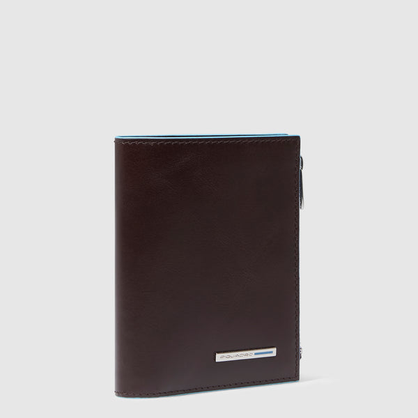 Billetera hombre vertical con monedero lateral 