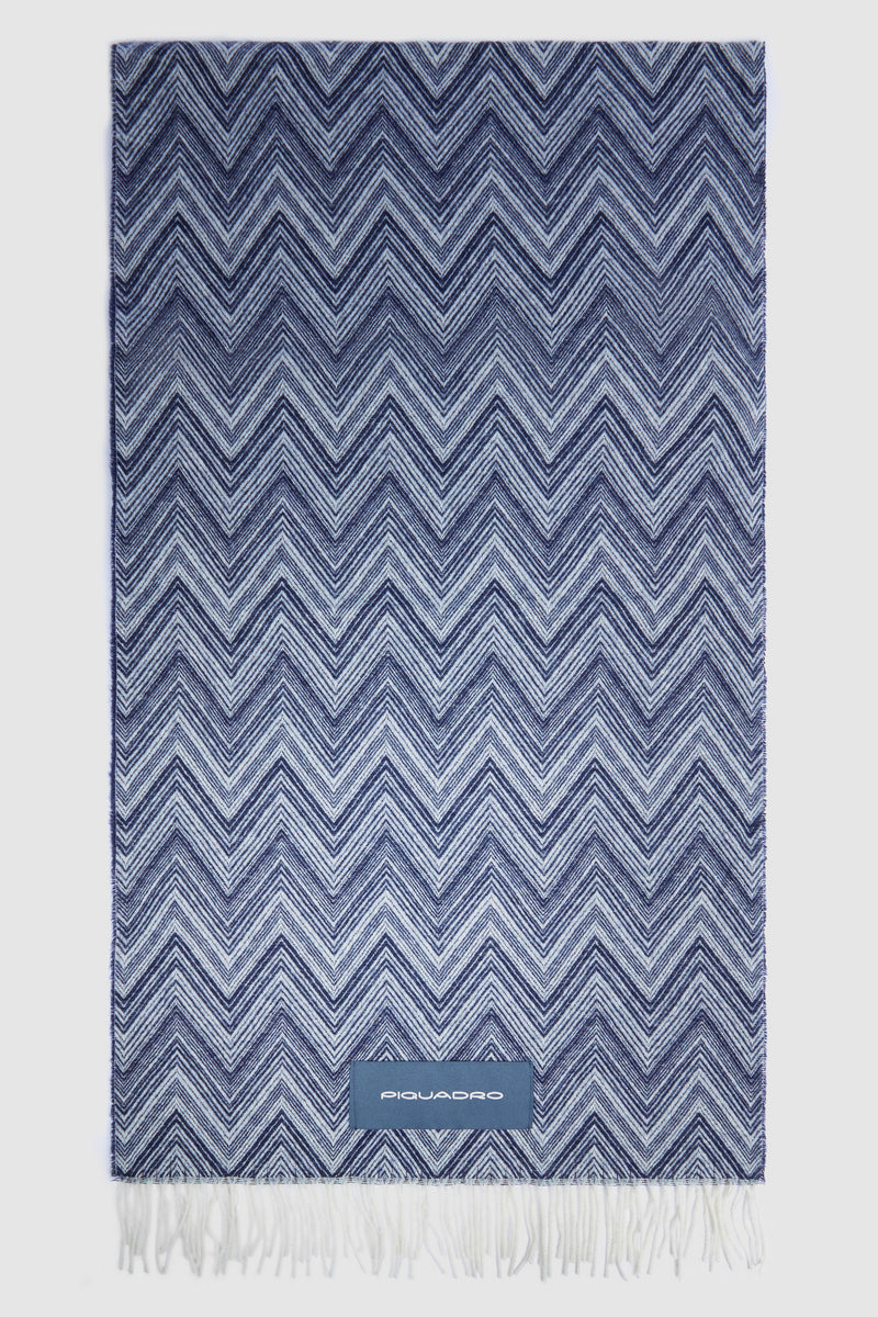 Women's chevron scarf with fringes